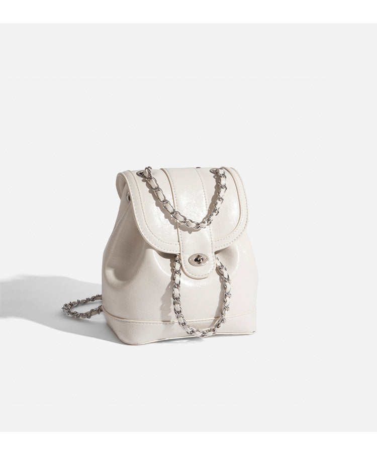 2026 New Korean Style Fashionable Quilted Chain Casual Women's Backpack, Chanel-Style Versatile Backpack