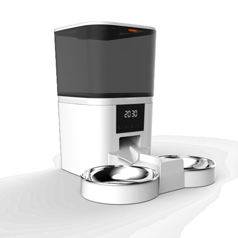 4L Double Meal Camera APP Automatic Pet Feeder Time For Pet Cats Dog Food Stainless Steel Bowl Video Dispenser Smart Pet Feeder