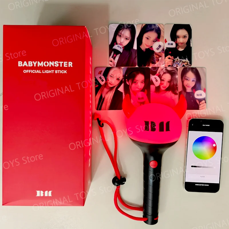 Kpop BABYMONSTER Official Lightstick with Bluetooth BAEMON Concert Hand Lamp Flash Light for Fans RORA ASA RUKA