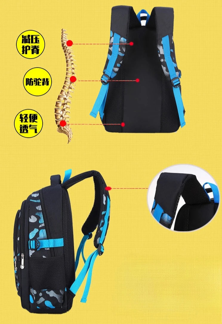 Kids backpack Primary children School Bags For Boys large orthopedic Backpack Waterproof Schoolbag big Book Bag mochila infantil