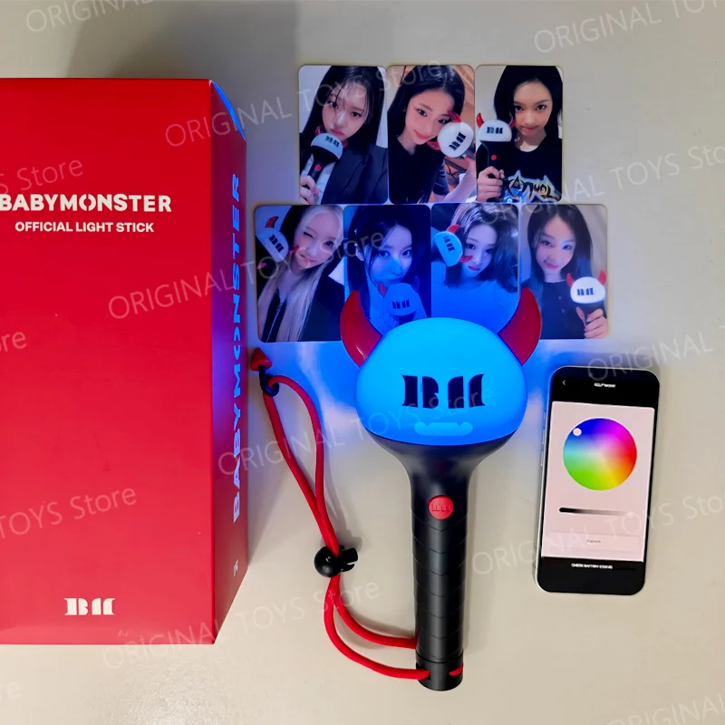 Kpop BABYMONSTER Official Lightstick with Bluetooth BAEMON Concert Hand Lamp Flash Light for Fans RORA ASA RUKA