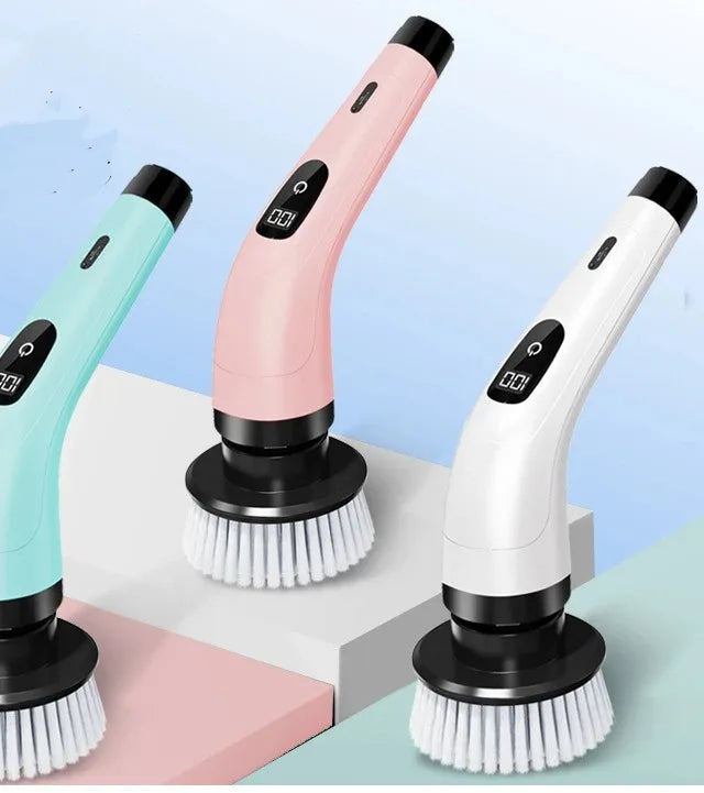 Brosse de Nettoyage Électrique Nettoyeur Rotatif Électrique 7 en 1 Outil de Nettoyage pour Cuisine/Salle de Bain/Salon Brosses à Cheveux Ménagers