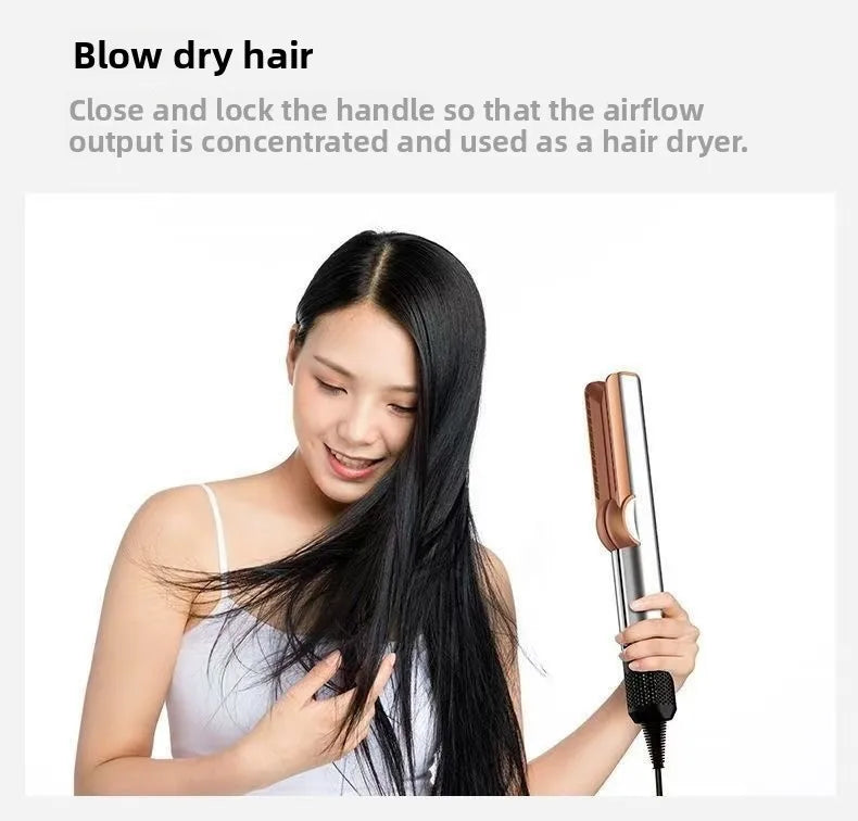 2in1 Professional Hair Straightener Curling Hair Dryer 110000 RPM Dry Air Anion Portable Wet & Dry Straightener HT01 For Dysons
