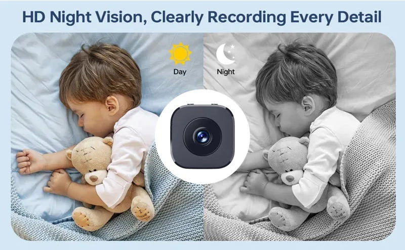 Caméra de sécurité HD Mini Vision nocturne couleur Haute définition Moniteur WiFi Étanchéité Détection de mouvement Surveillance Maison intelligente