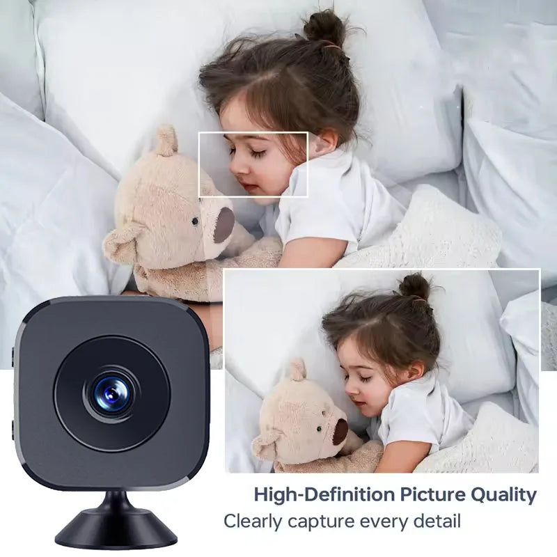 Caméra de sécurité HD Mini Vision nocturne couleur Haute définition Moniteur WiFi Étanchéité Détection de mouvement Surveillance Maison intelligente
