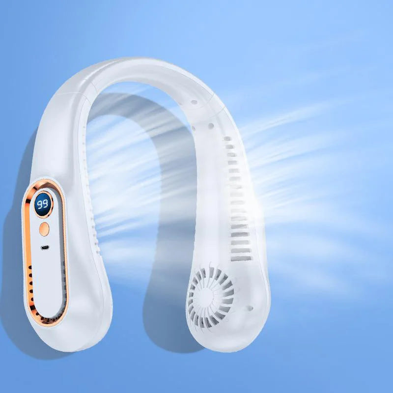 Ventilateur de cou portable sans pales Lenovo 8000 mAh, ventilateur de tour de cou, affichage numérique, refroidisseur d'air portable, ventilateur électrique rechargeable USB