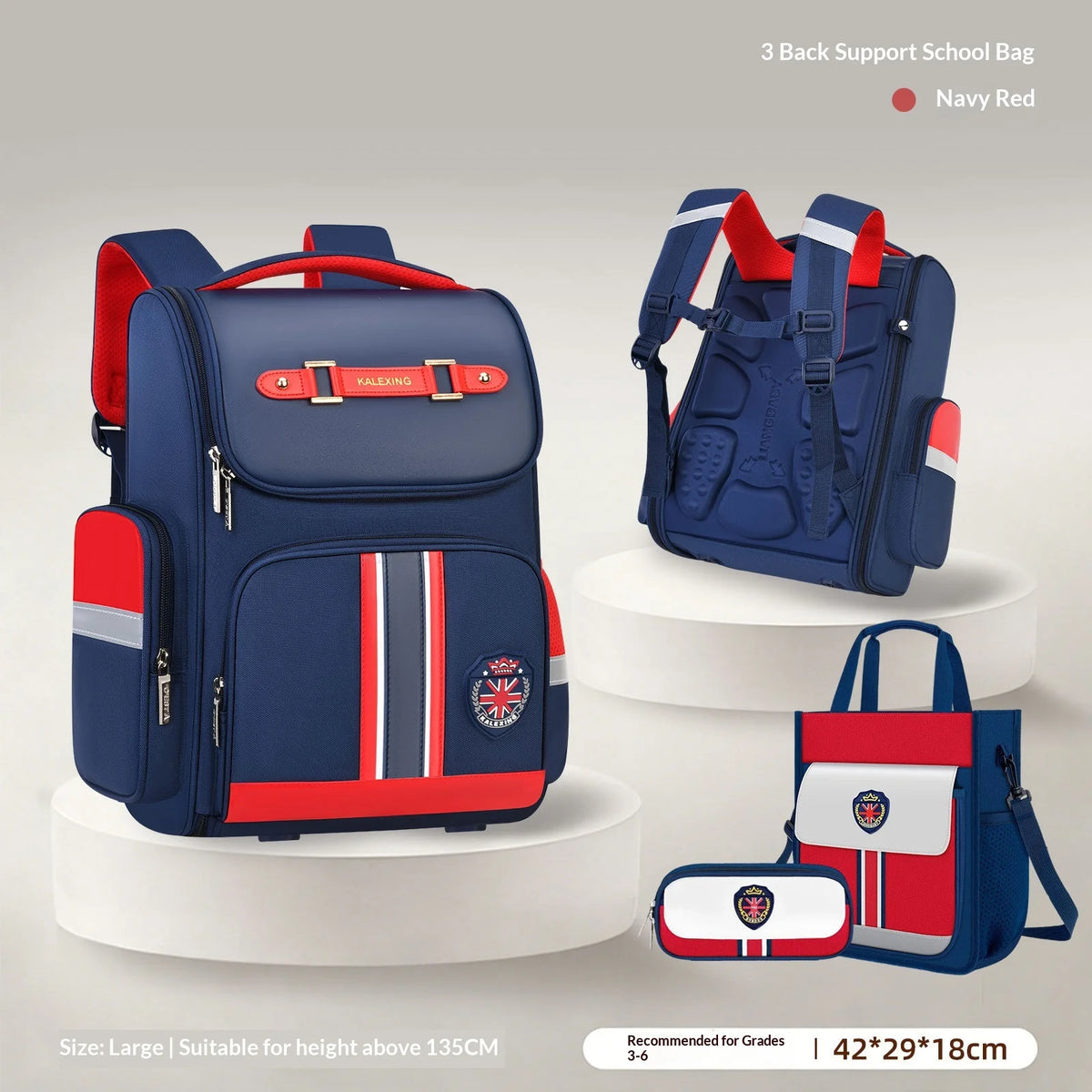 Cartable ergonomique pour enfant, dos protégé