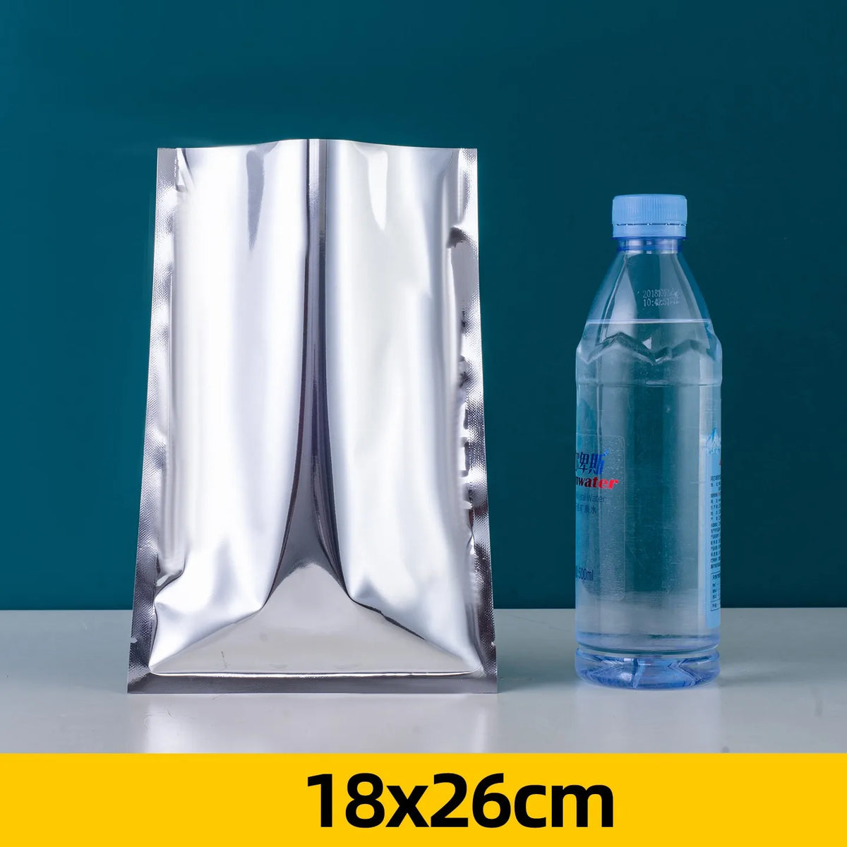 100pcs Aluminum Foil Flat Bags Heat Sealable Food Grade Storage Bags Snack Packaging Pouch Kitchen Organizer Bags