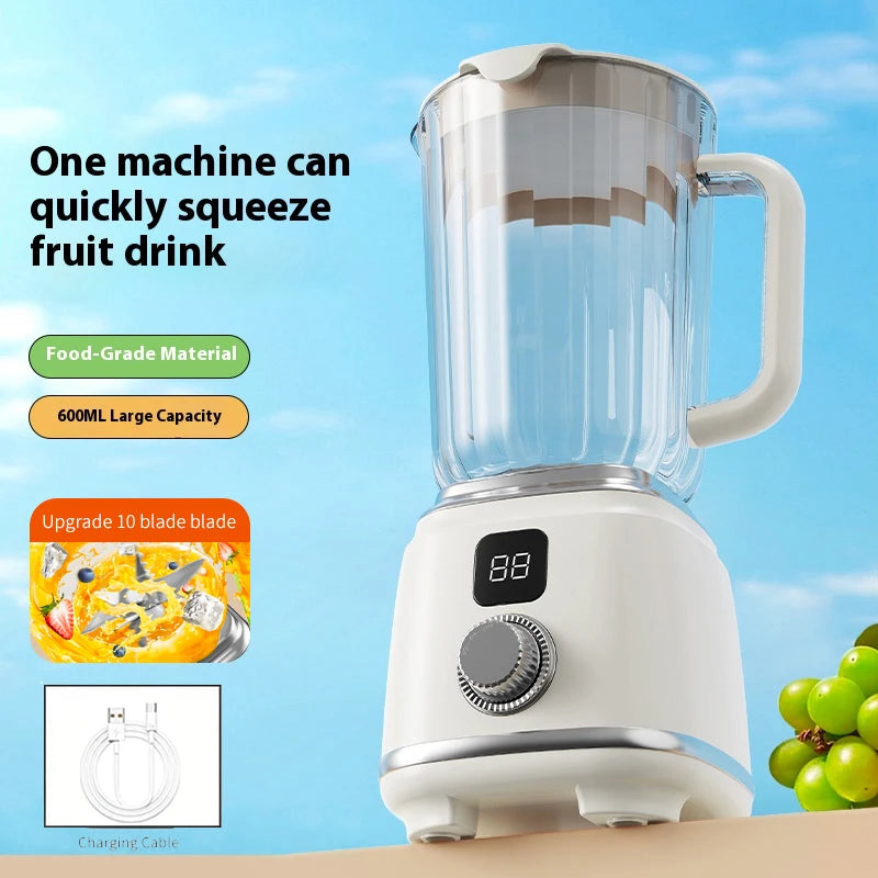 Small Household Fruit Juicer, Ice Crusher, USB Charging Portable Blender, Used for Making Smoothies, Milkshakes, Fruit Juices