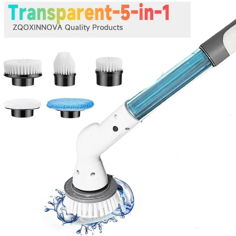 Brosse de Nettoyage Électrique Nettoyeur Rotatif Électrique 7 en 1 Outil de Nettoyage pour Cuisine/Salle de Bain/Salon Brosses à Cheveux Ménagers