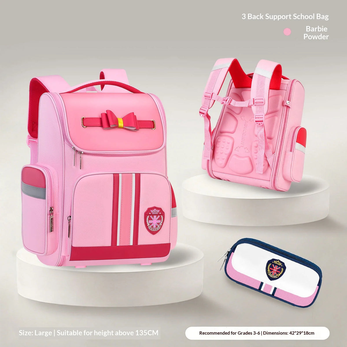 Cartable ergonomique pour enfant, dos protégé