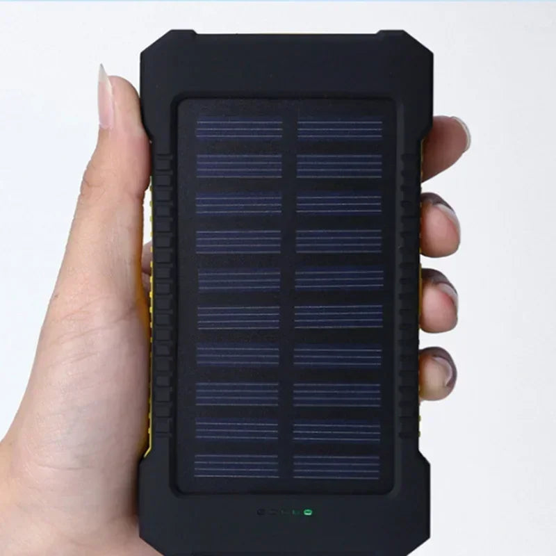 Lenovo 500000mAh Solar Power Bank Super Fast Charging Large Capacity Portable External Battery for iPhone Outdoor Emergency