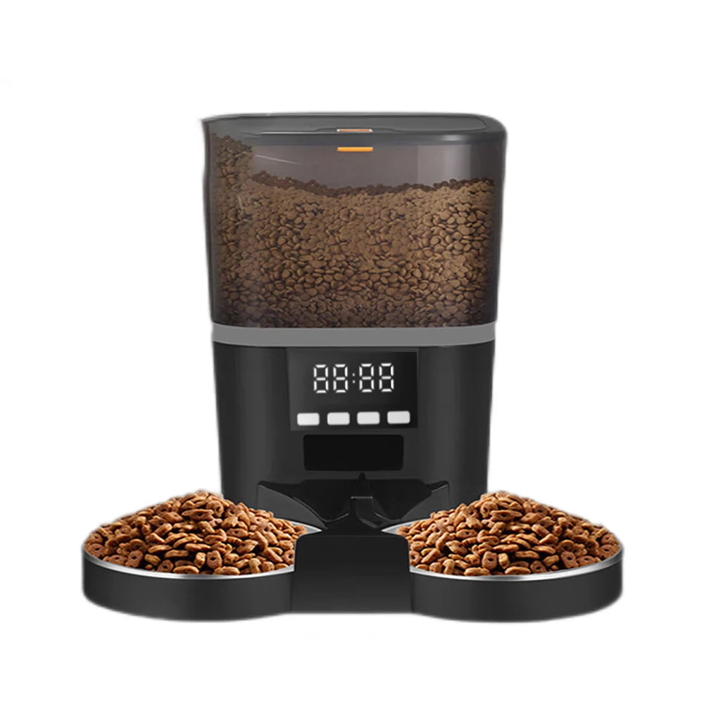4L Double Meal Camera APP Automatic Pet Feeder Time For Pet Cats Dog Food Stainless Steel Bowl Video Dispenser Smart Pet Feeder