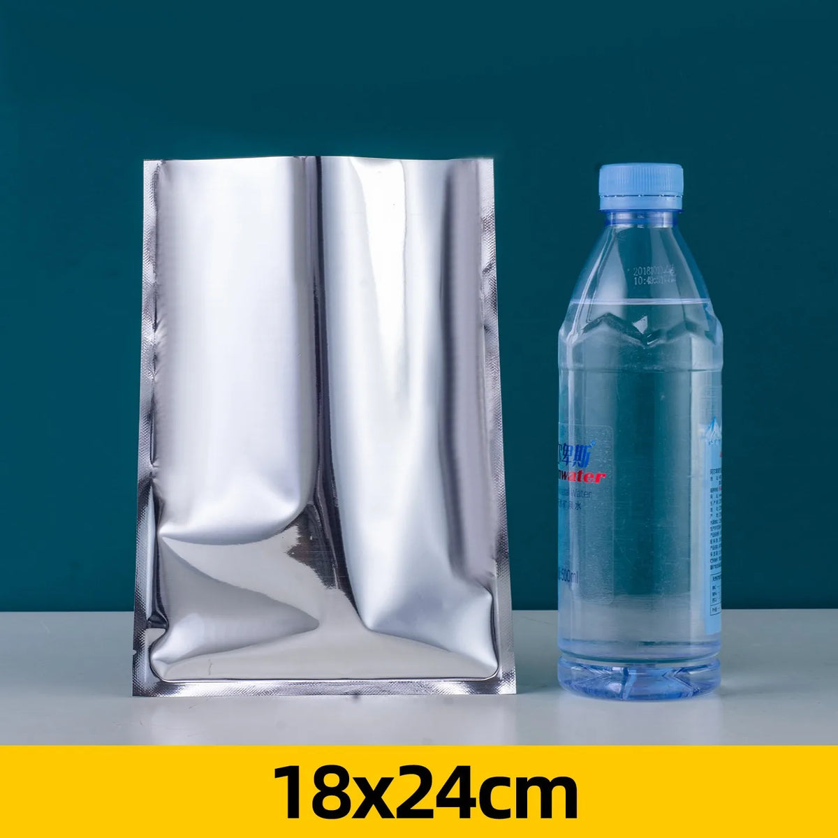 100pcs Aluminum Foil Flat Bags Heat Sealable Food Grade Storage Bags Snack Packaging Pouch Kitchen Organizer Bags