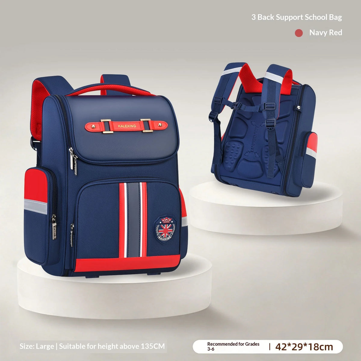 Cartable ergonomique pour enfant, dos protégé