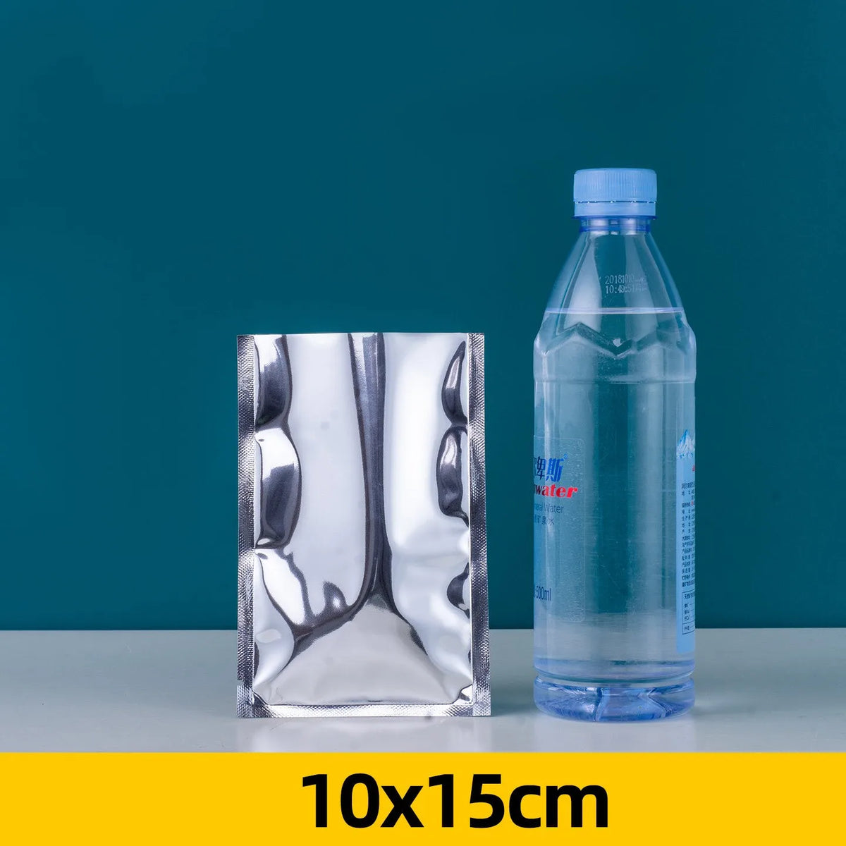 100pcs Aluminum Foil Flat Bags Heat Sealable Food Grade Storage Bags Snack Packaging Pouch Kitchen Organizer Bags