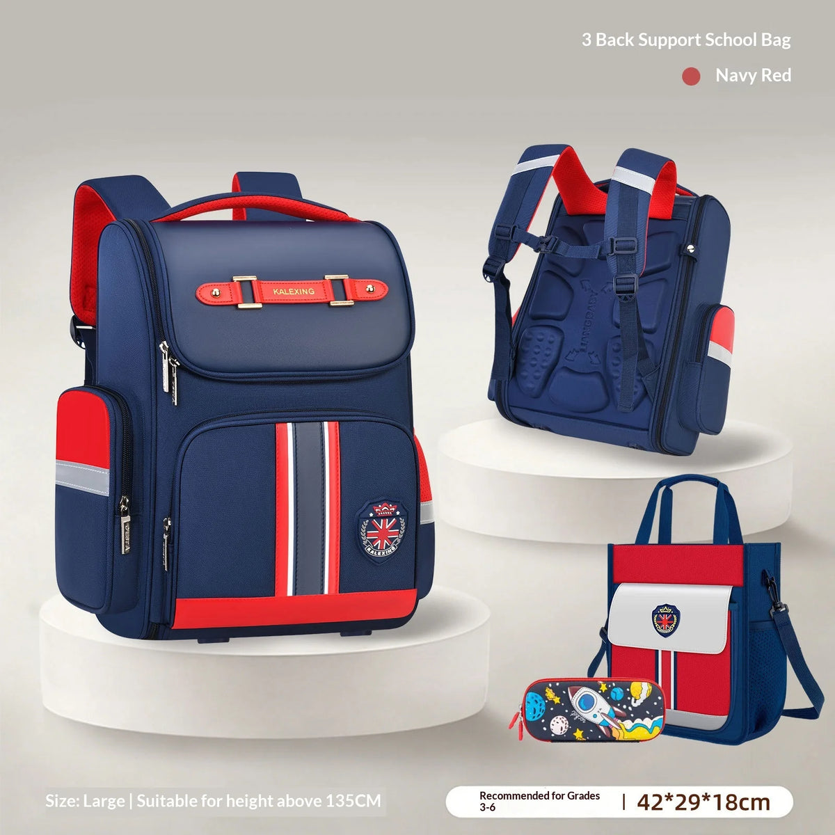 Cartable ergonomique pour enfant, dos protégé