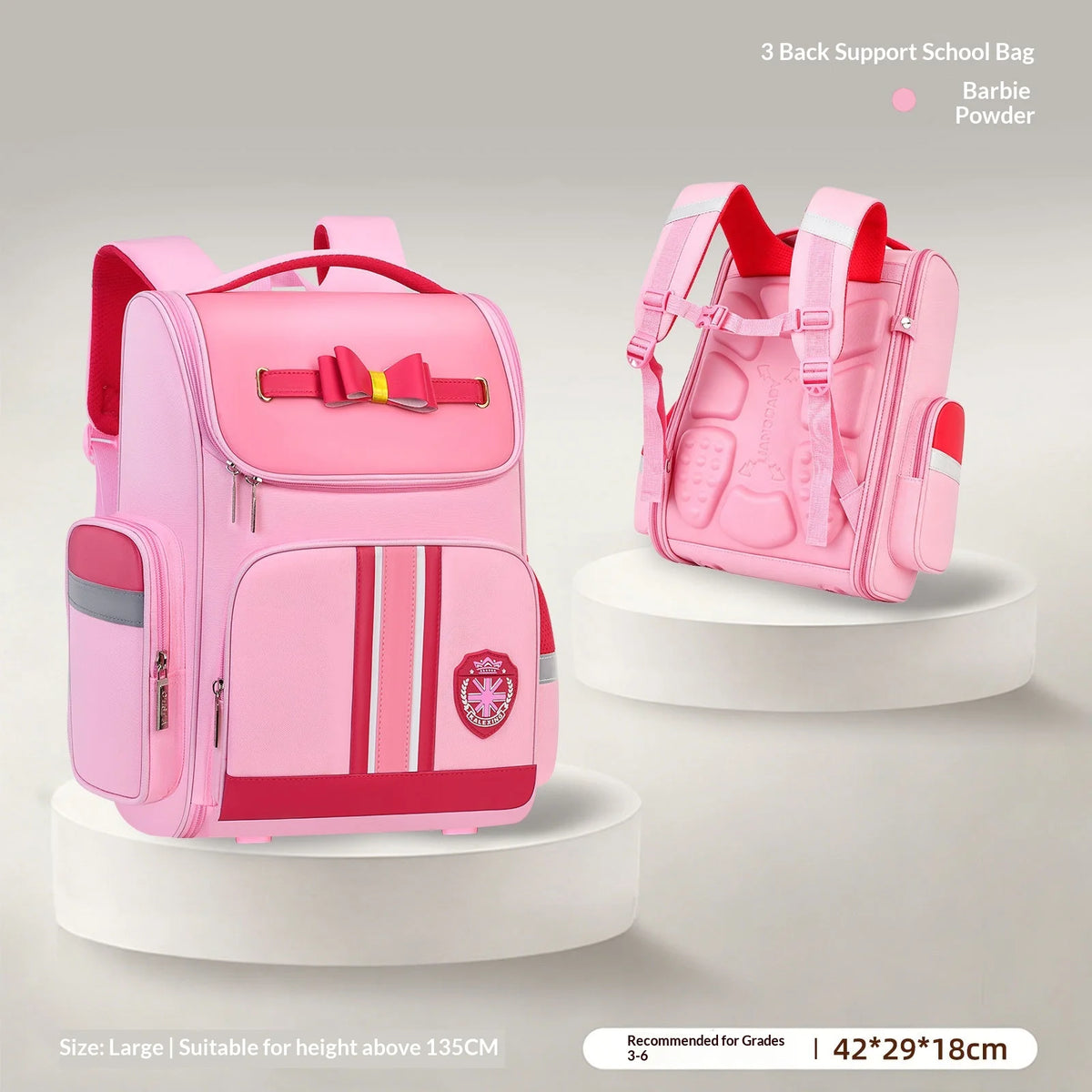 Cartable ergonomique pour enfant, dos protégé