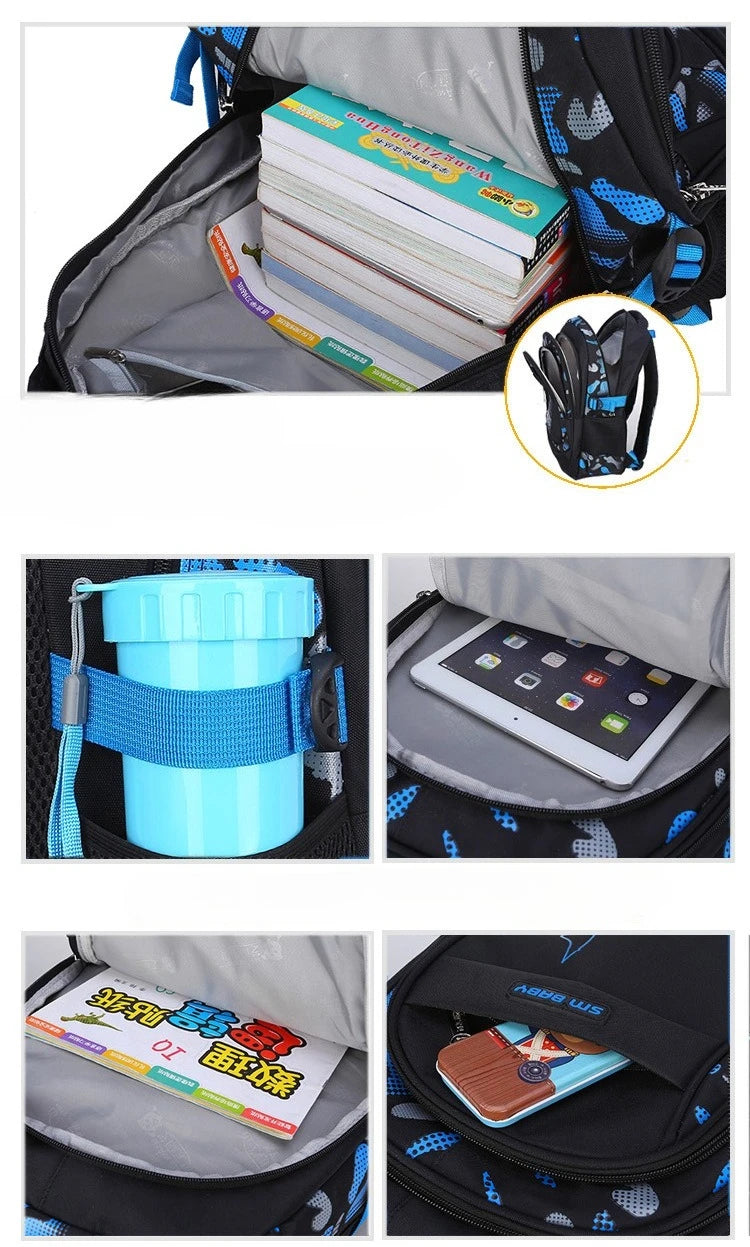 Kids backpack Primary children School Bags For Boys large orthopedic Backpack Waterproof Schoolbag big Book Bag mochila infantil