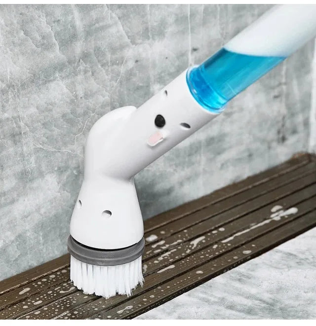 Brosse de Nettoyage Électrique Nettoyeur Rotatif Électrique 7 en 1 Outil de Nettoyage pour Cuisine/Salle de Bain/Salon Brosses à Cheveux Ménagers
