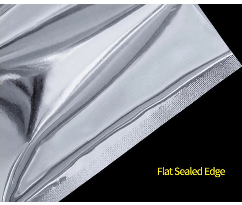100pcs Aluminum Foil Flat Bags Heat Sealable Food Grade Storage Bags Snack Packaging Pouch Kitchen Organizer Bags