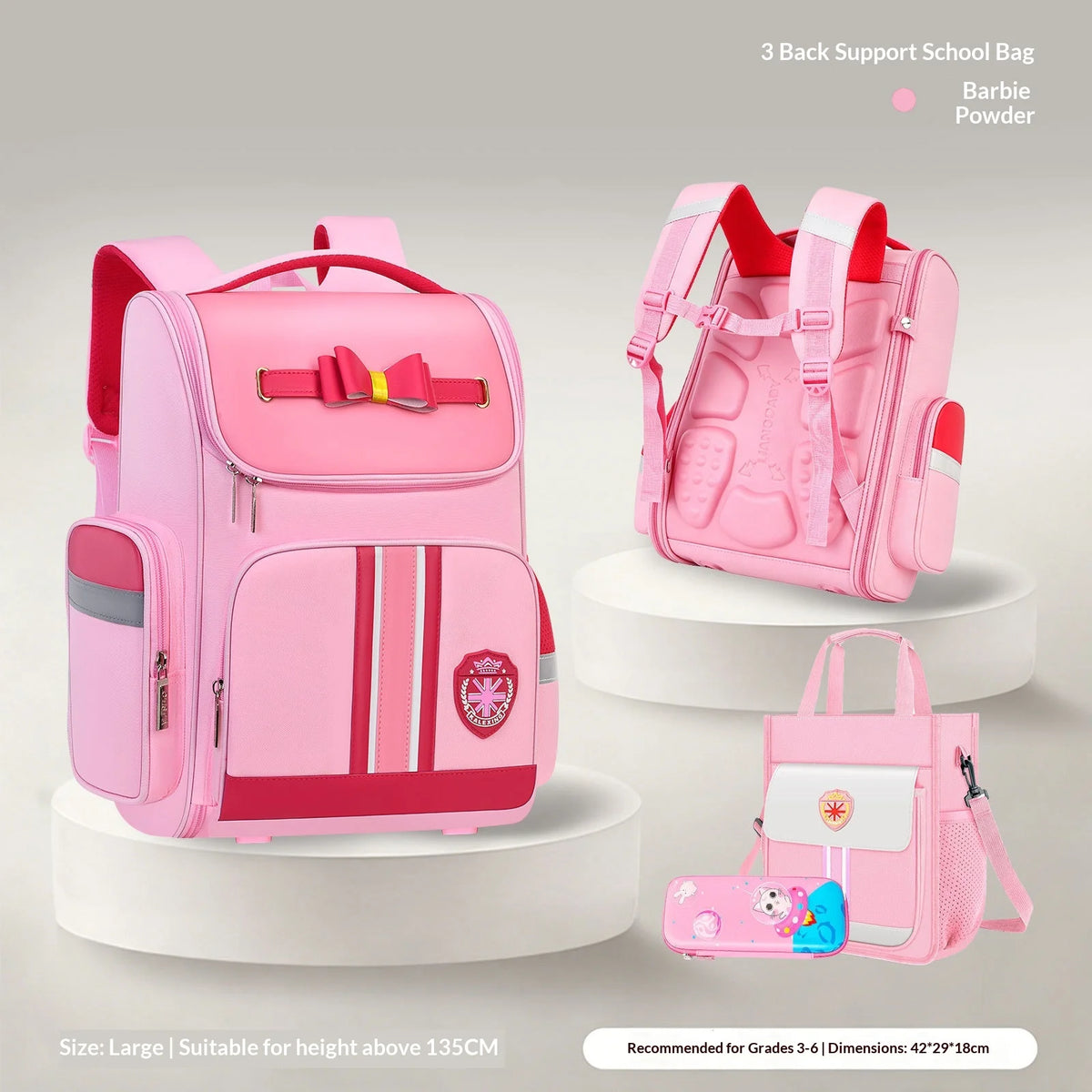 Cartable ergonomique pour enfant, dos protégé