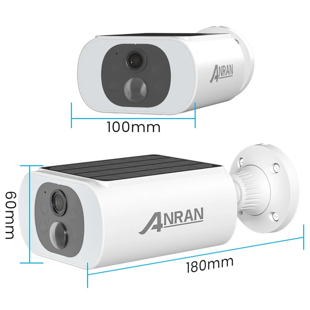 ANRAN 2K Solar Security Camera 3/5MP Outdoor Wireless 2.4G WIFI Camera Battery Cam Floodlight Color Night Vision Can't Add NVR