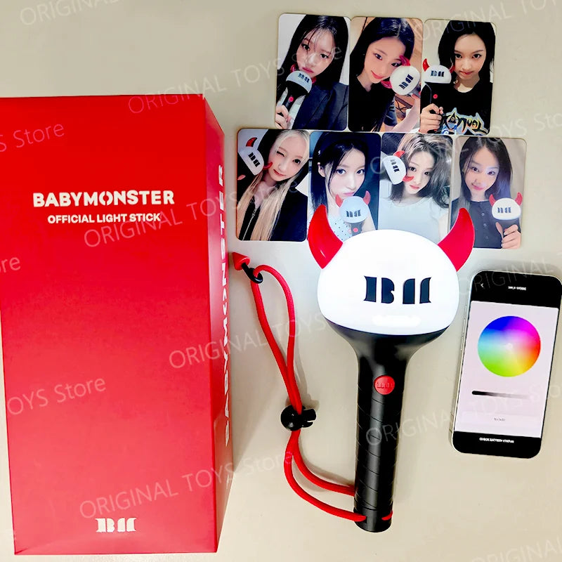 Kpop BABYMONSTER Official Lightstick with Bluetooth BAEMON Concert Hand Lamp Flash Light for Fans RORA ASA RUKA