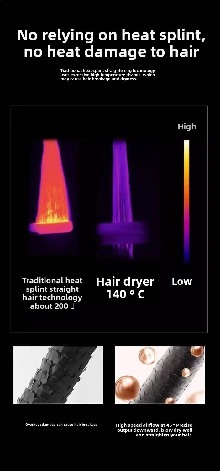 2in1 Professional Hair Straightener Curling Hair Dryer 110000 RPM Dry Air Anion Portable Wet & Dry Straightener HT01 For Dysons