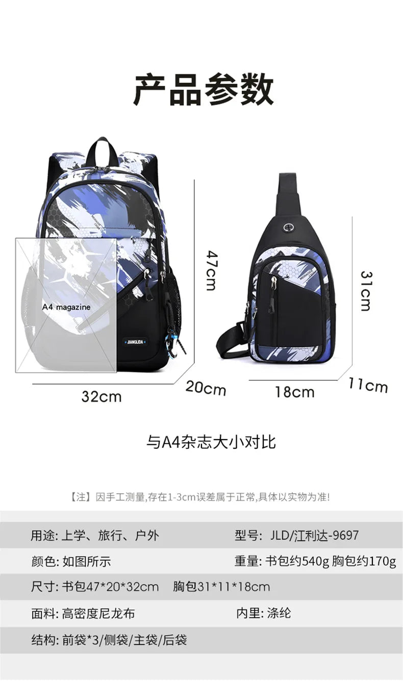 Sac à Dos École Garçon — Imperméable, Léger, Primaire & Maternelle 3-9 ans