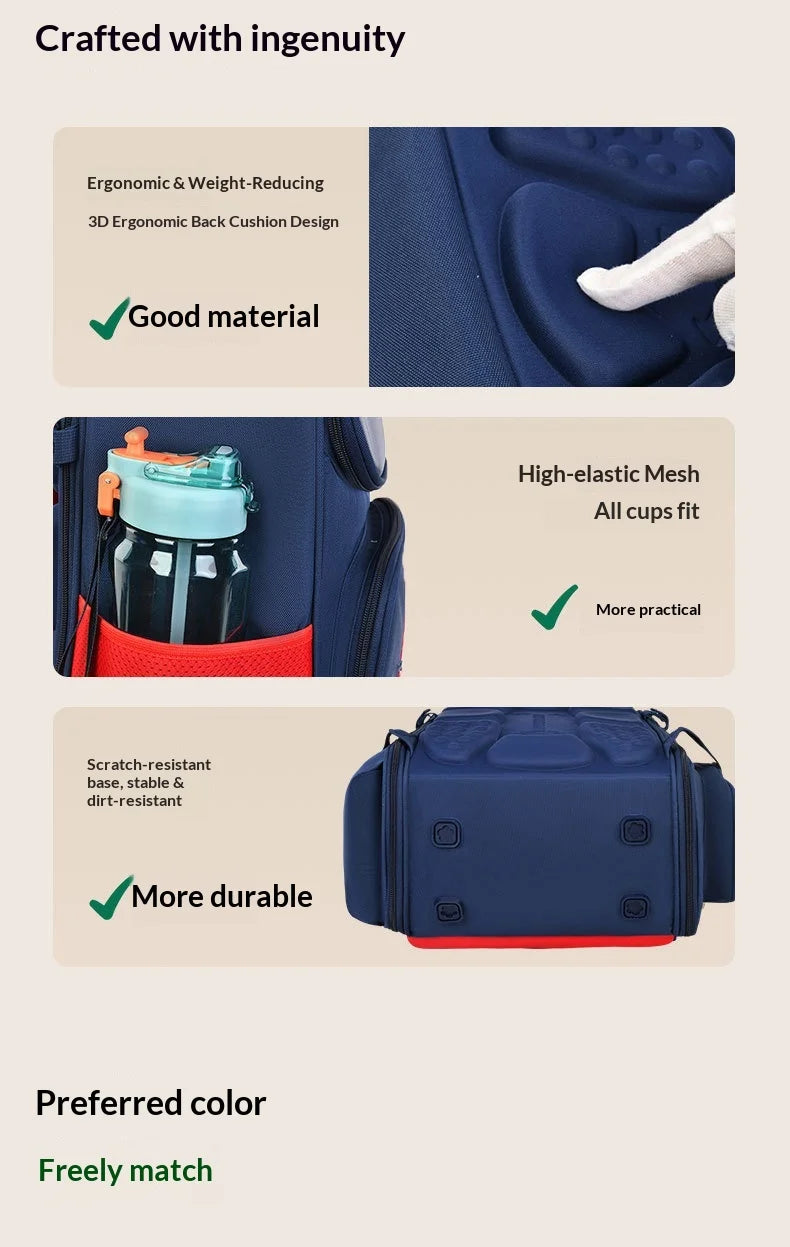 Cartables pour garçons et filles, Sac à dos orthopédique pour enfants, Cartables d'école, Sac à dos d'école primaire, Sac à dos pour enfants, Mochila