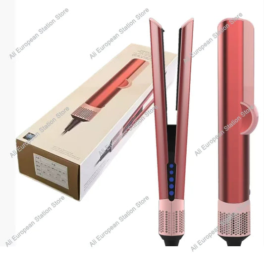 Lisseur et fer à boucler 2-en-1 professionnel, sèche-cheveux 110000 tr/min, sèche-cheveux à anions portable, lisseur humide et sec HT01 pour Dysons