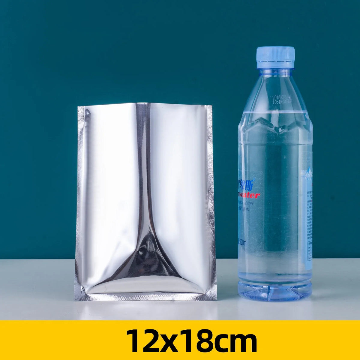 100pcs Aluminum Foil Flat Bags Heat Sealable Food Grade Storage Bags Snack Packaging Pouch Kitchen Organizer Bags