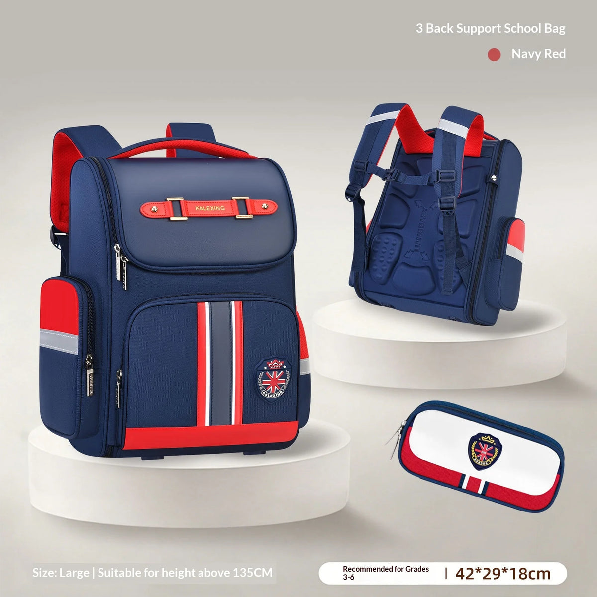 Cartable ergonomique pour enfant, dos protégé