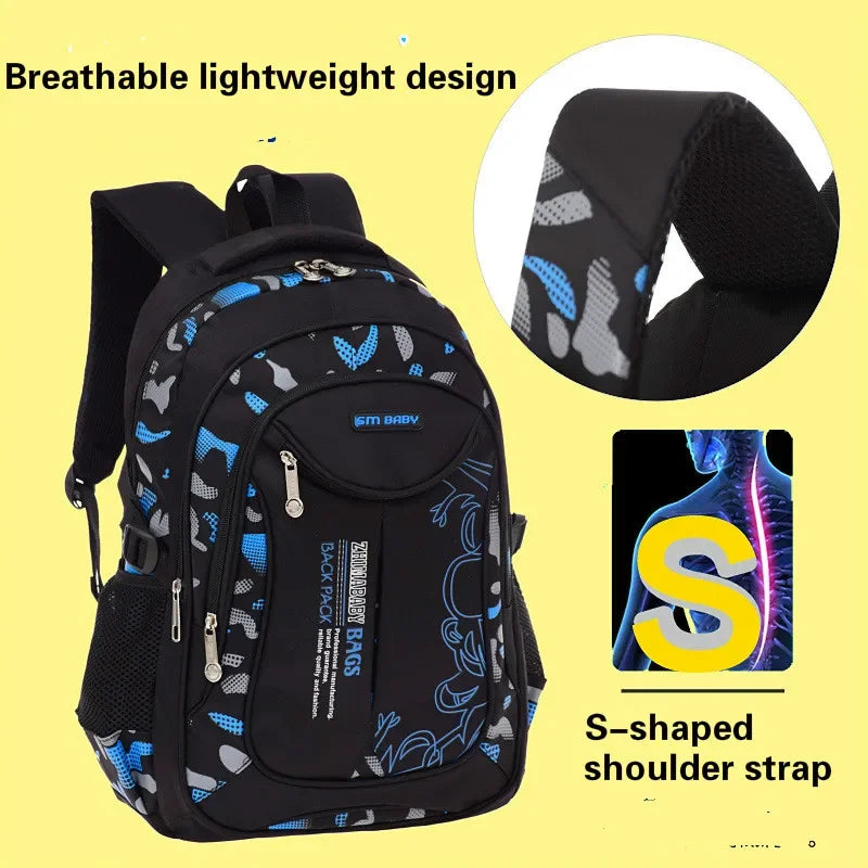 Cartable ergonomique et imperméable pour garçon, idéal pour l'école primaire