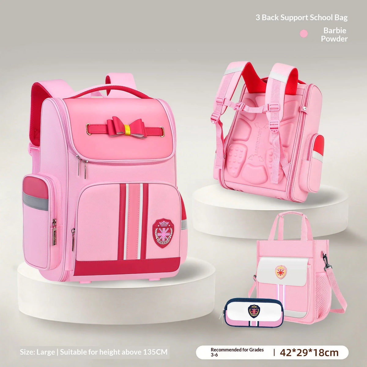 Cartable ergonomique pour enfant, dos protégé