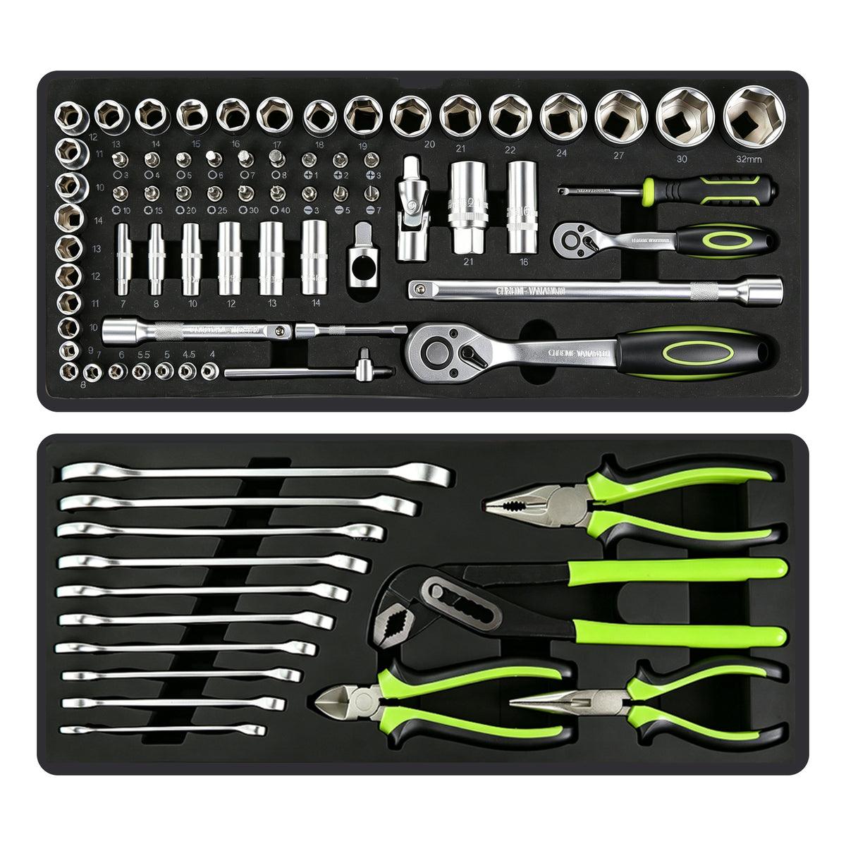 Coffret d'outils 465 pièces avec caisse métallique 3 tiroirs, atelier