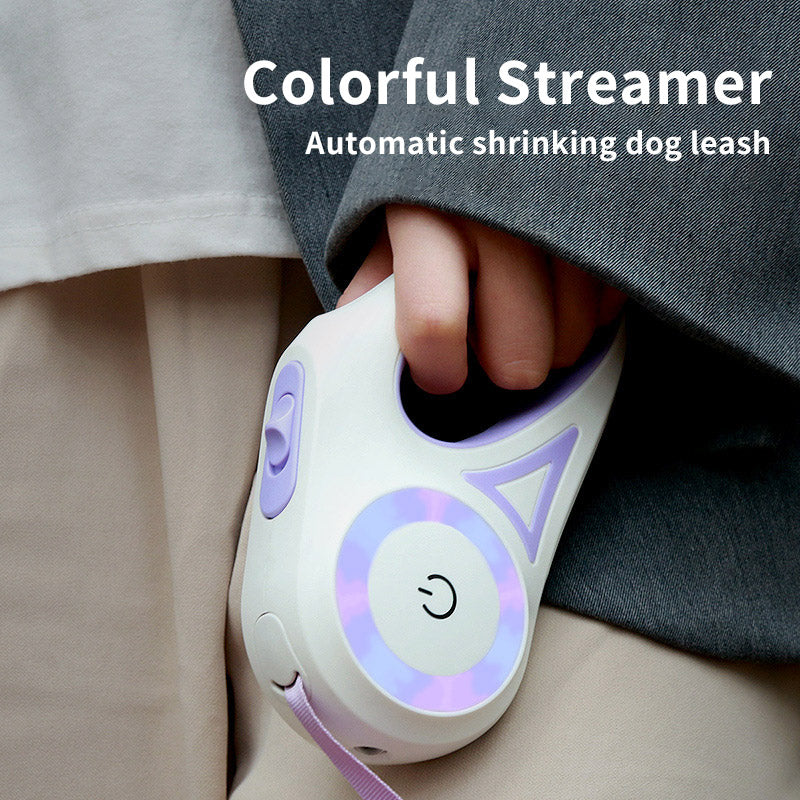 Laisse rétractable pour chien avec lumière LED