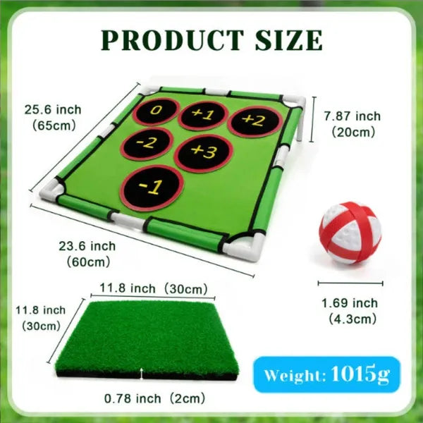 Tapis de golf chipping avec cible et tableau de score