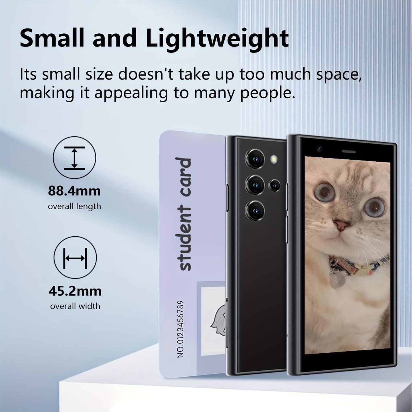 Mini smartphone enfant, écran 3 pouces anti-fatigue, GPS