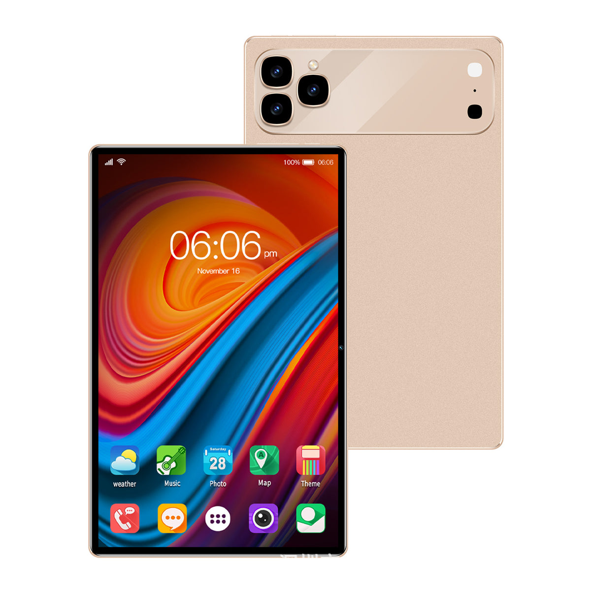 Tablette tactile 10,1 pouces 2-en-1, appel téléphonique et clavier détachable