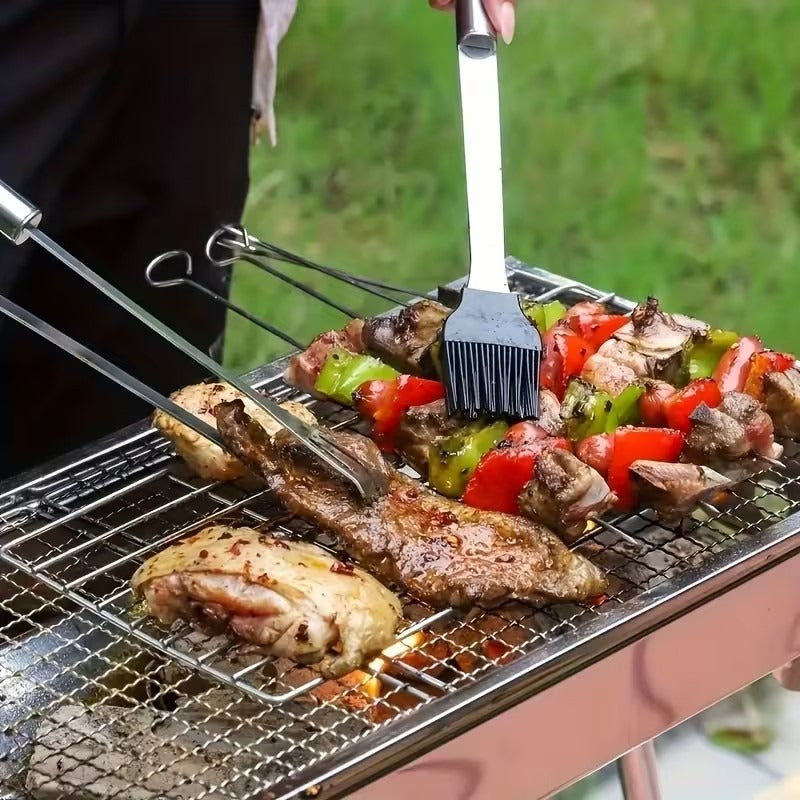 Kit de 14 accessoires barbecue en acier inoxydable