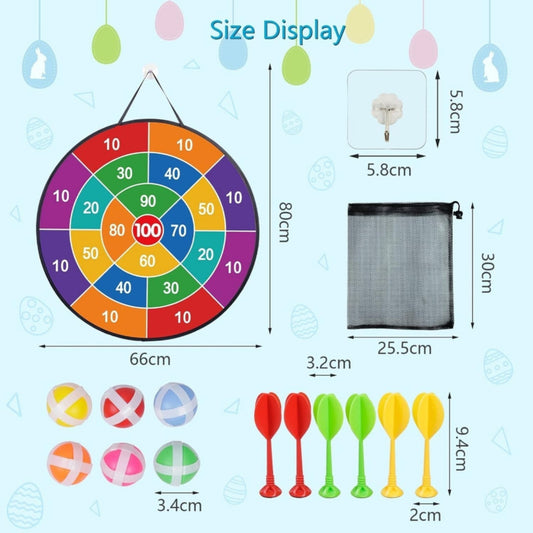 Cible fléchettes Velcro 66 cm animaux, jeu de fête