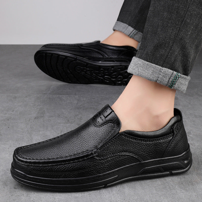 Chaussures homme en cuir de vachette pleine fleur, confort
