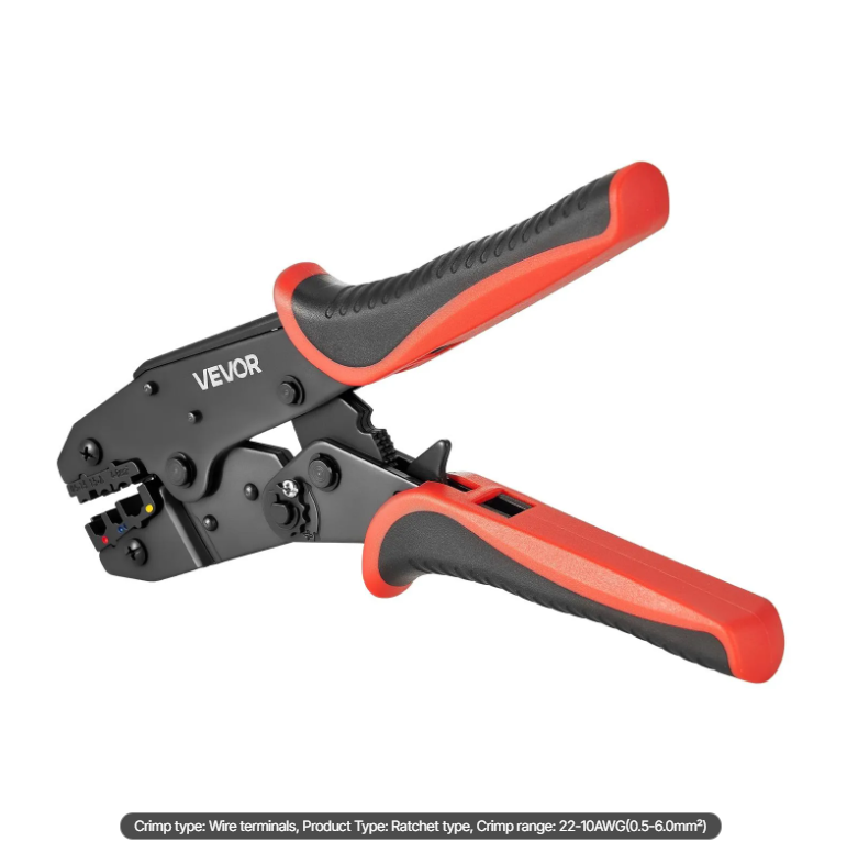 Pince à sertir à cliquet VEVOR 22-10 AWG, réglable
