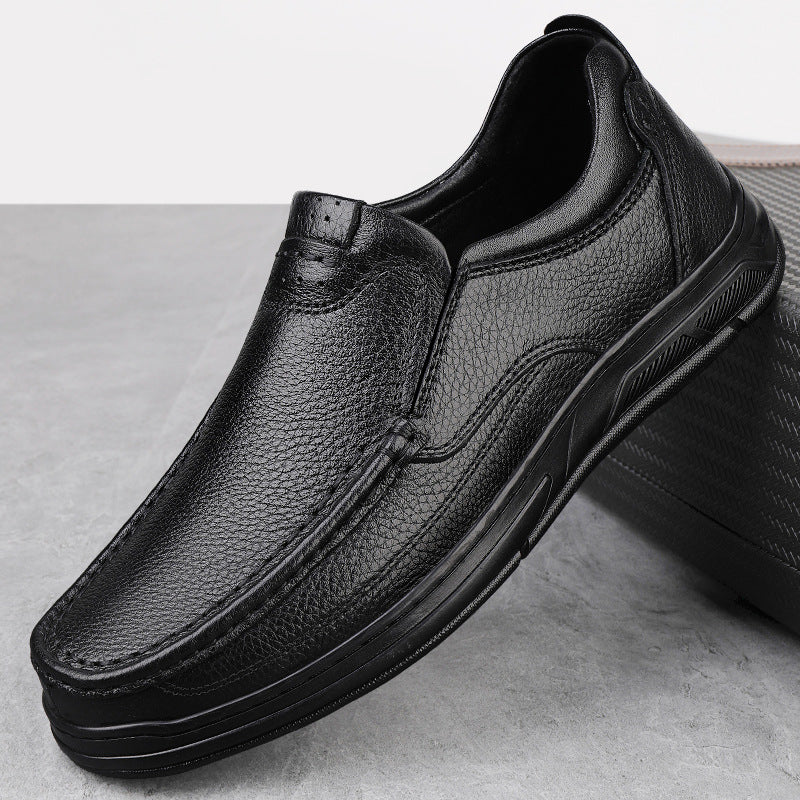 Chaussures homme en cuir de vachette pleine fleur, confort