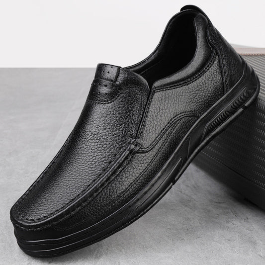 Chaussures homme en cuir de vachette pleine fleur, confort