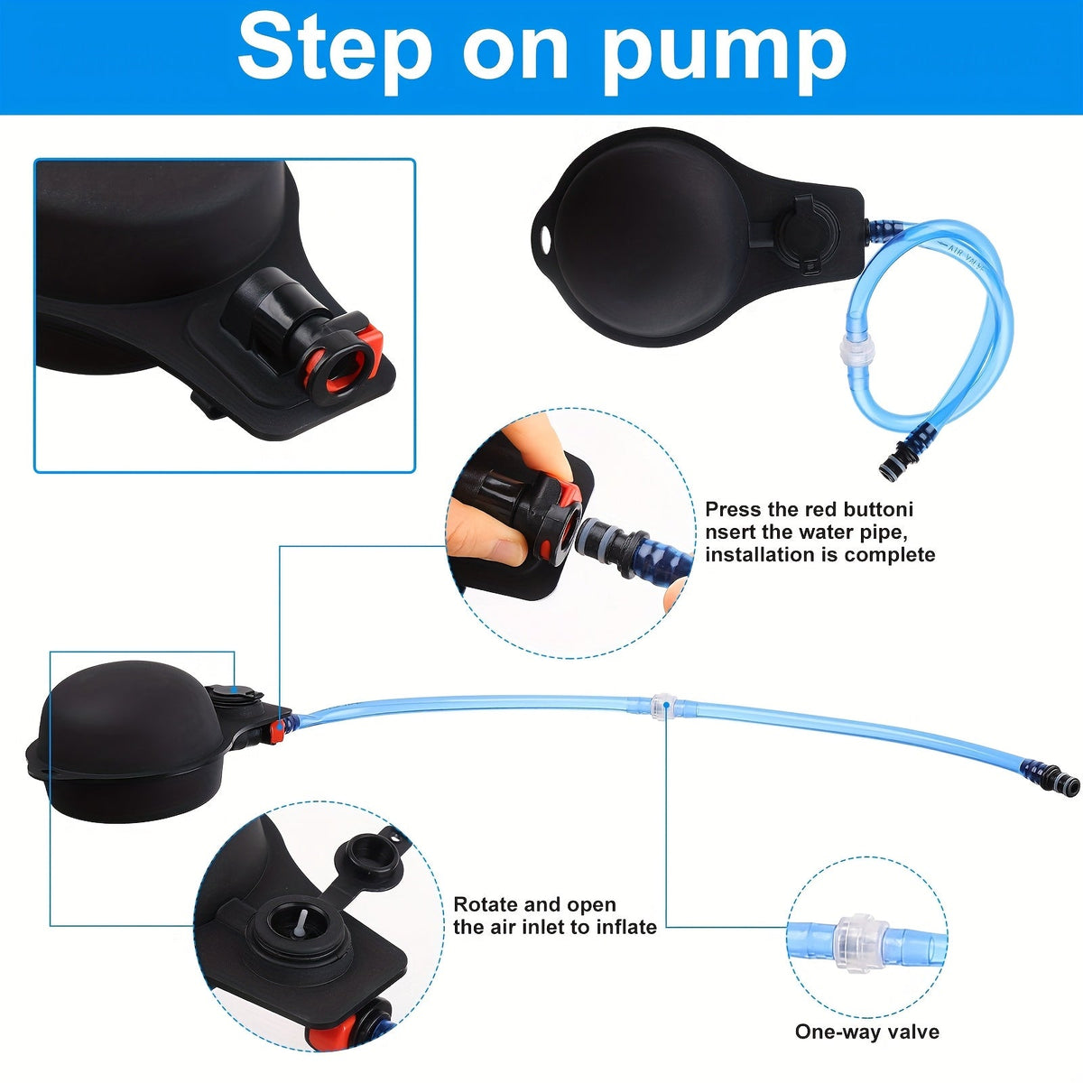 Douche de Camping Portable avec Pompe à Pied
