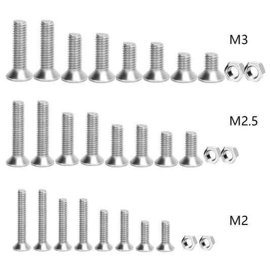 Assortiment de vis à tête hexagonale avec boîte et outils