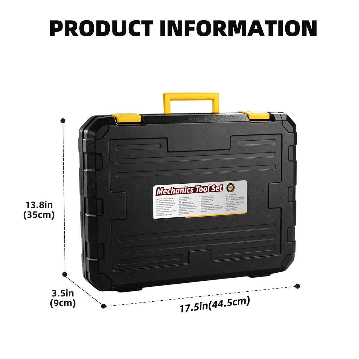 266-piece tool kit with storage case, for DIY and repairs